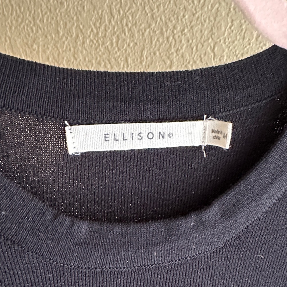Ellison Black Top with Sheer Butterfly Sleeves - Picture 5 of 5